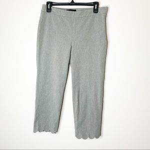 Talbots Gray Chatham Crop Scallop Hem Dress Pants Size 4